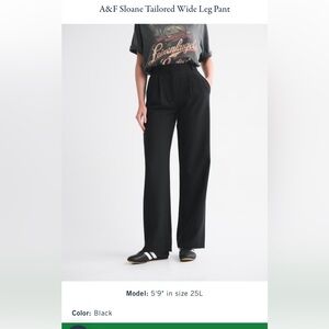 Abercrombie & Fitch Black Wide Leg Pants